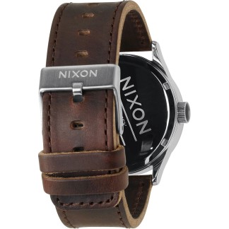 NIXON THE SENTRY LEATHER (A105 1113) - Silver / Brown