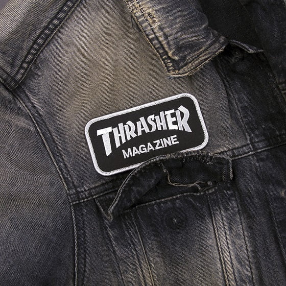 THRASHER LOGO PATCHES - Black / Silver