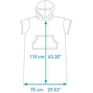SURF LOGIC PONCHO PARA CAMBIARSE BLACK CYAN 59802 MEDIDAS