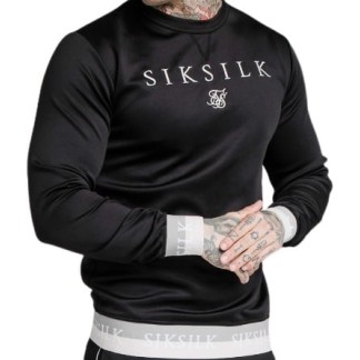 SIKSILK DELUXE CREW (17007) - Black