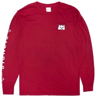 RIPNDIP LORD NERMAL POCKET LS (RND1418) - Burgundy