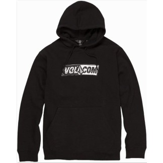 Sudadera Volcom Catch 91 de capucha color negro vista frontal