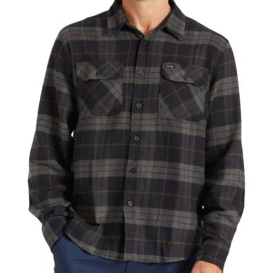 camisa bowery flannel black charcolal 00
