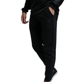 SIKSILK LOOP BACK EMROIDERED (19126) - Black
