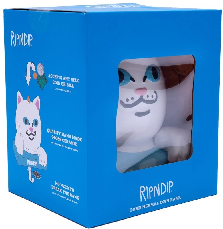 RIPNDIP POCKET CHANGE PIG BANK (RND6137) - White
