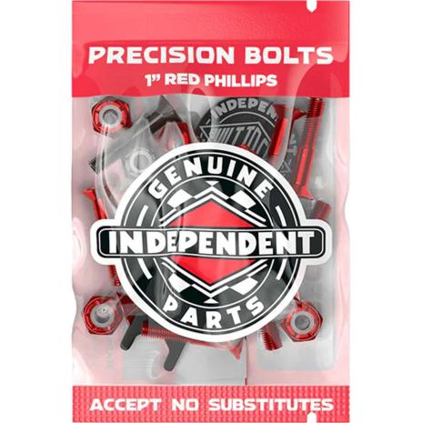 INDEPENDENT PAQUETE DE 8 TORNILLOS Y TUERCAS PHILLIPS RED