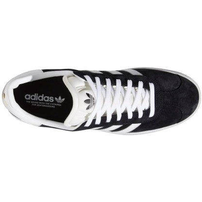 ADIDAS ZAPATILLAS GAZELLE ADV BLACK WHITE FX6563 VISTA SUPERIOR