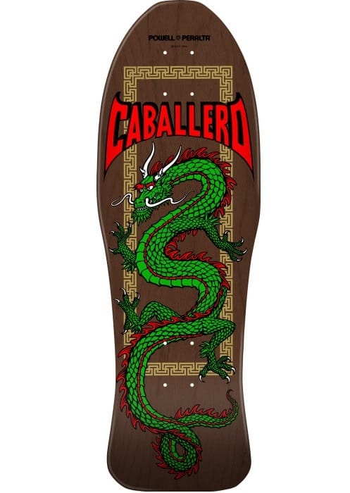 POWEL PERALTA TABLA SKATE CABALLERO CHINESE DRAGON BROWN STAIN 10 X 30