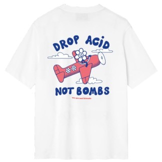 WE ARE NOT FRIEND CAMISETA MANGA CORTA DROP ACID NOT BOMBS WHITE BACK