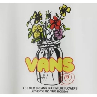 VANS CAMISETA MANGA CORTA BOUQUET BFF MARSHMALLOW FRONT1