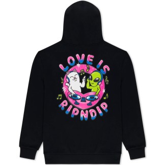 RIPNDIP SUDADERA CAPUCHA LOVE IS RIPNDIP BLACK BACK