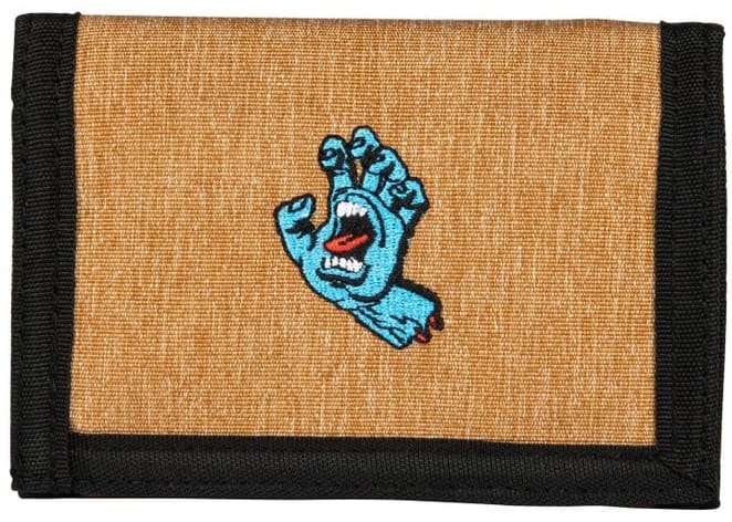 SANTA CRUZ BILLETERO DE VELCRO MINI HAND WALLET BISCUIT FRONT