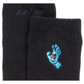 SANTA CRUZ CALCETINES SCREAMING MIN HAND BLACK DETALLE