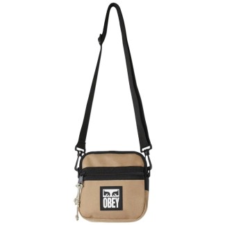 OBEY BOLSA CASUAL SMALL MESSENGER CARAMEL BROWN FRONT