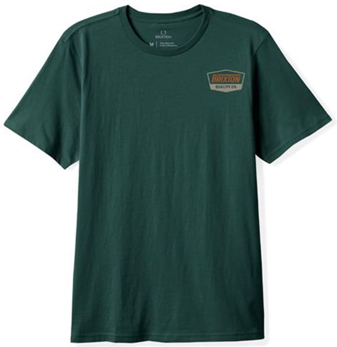 BRIXTON CAMISETA MANGA CORTA REGAL DEEP EMERALD RUST SAND FRONT