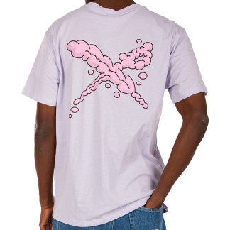 IRIEDAILY CAMISETA MANGA CORTA CLOUD FLAG LIGHT LILAC BACK