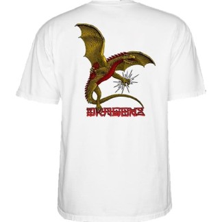 POWELL PERALTA CAMISETA MANGA CORTA DRAGONS LOGO WHITE BACK