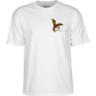 POWELL PERALTA CAMISETA MANGA CORTA DRAGONS LOGO WHITE FRONT