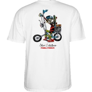 POWELL PERALTA CAMISETA MANGA CORTA STEVE CABALERO CHOPPER BIKE WHITE BACK