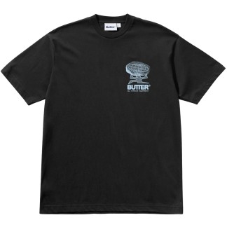 BUTTER GOODS CAMISETA MANGA CORTA TERRAIN BLACK FRONT