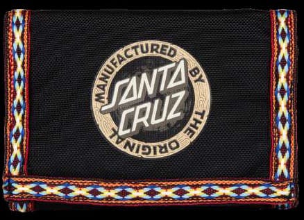 SANTA CRUZ BILLETERO CARVED MFG WALLET BLACK