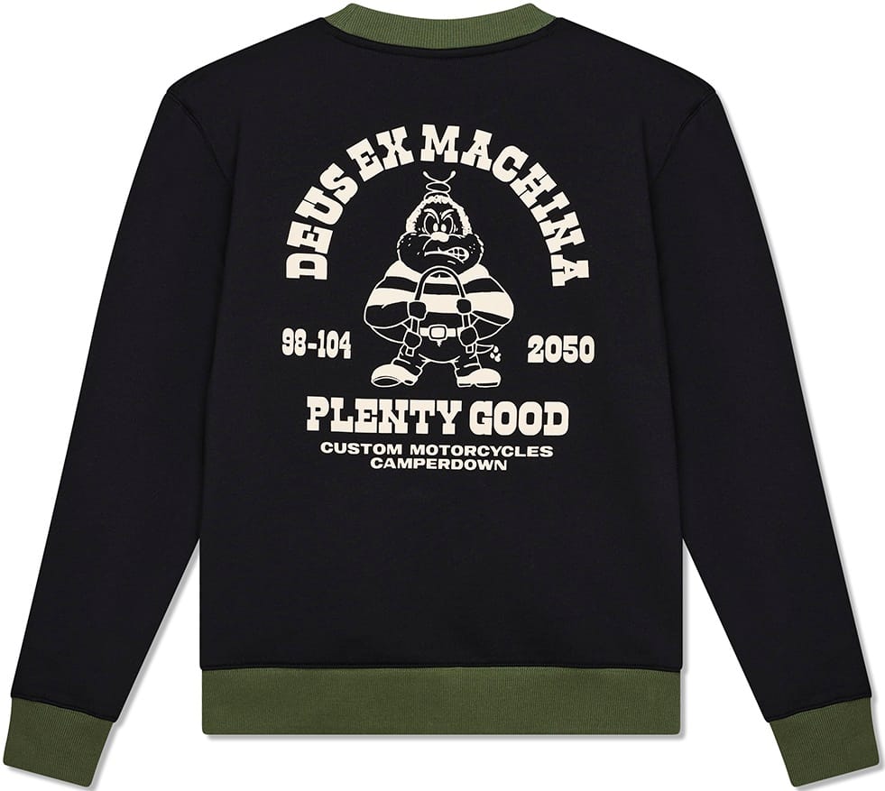 DEUS EX MACHINA DE CUELLO REDONDO PICKLOCK CREW BLACK BACK