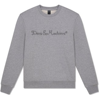 DEUS EX MACHINA SUDADERA CUELLO REDONDO NOODLE CREW GREY MARLE FRONT