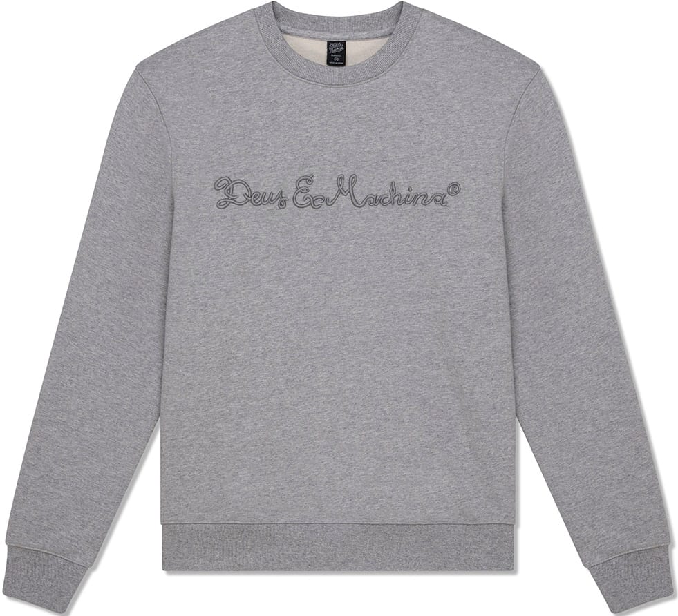 DEUS EX MACHINA SUDADERA CUELLO REDONDO NOODLE CREW GREY MARLE FRONT