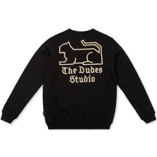 THE DUDES SUDADERA SIN CAPUCHA STUDIO CREW BLACK BACK