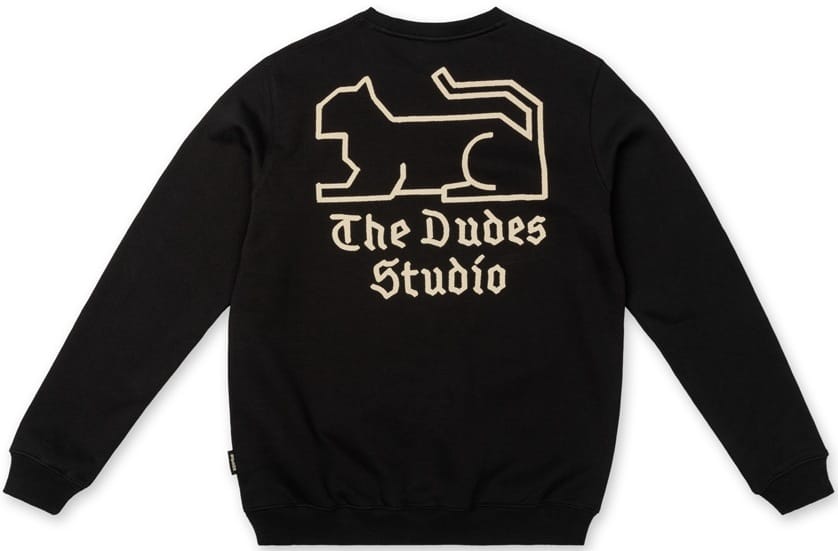 THE DUDES SUDADERA SIN CAPUCHA STUDIO CREW BLACK BACK