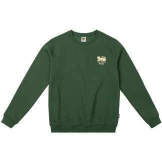 THE DUDES SUDADERA SIN CAPUCHA STUDIO CREW BOTTLE GREEN FRONT
