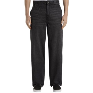 DICKIES PANTALON TEJANO MADISON BAGGY FIT DENIM BLACK WASH FADED FRONT