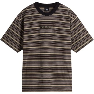 VANS CAMISETA DE MANGA CORTA CAMERON STRIPE KNIT SS WALNUT FRONT