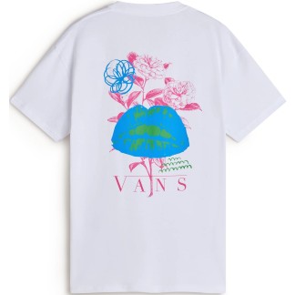 VANS CAMISETA DE MANGA CORTA DE MUJER TALK TALK OS WHITE BACK