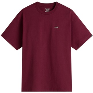 VANS CAMISETA DE MANGA CORTA LEFT CHEST LOGO II LOOSE BURGUNDY FRONT