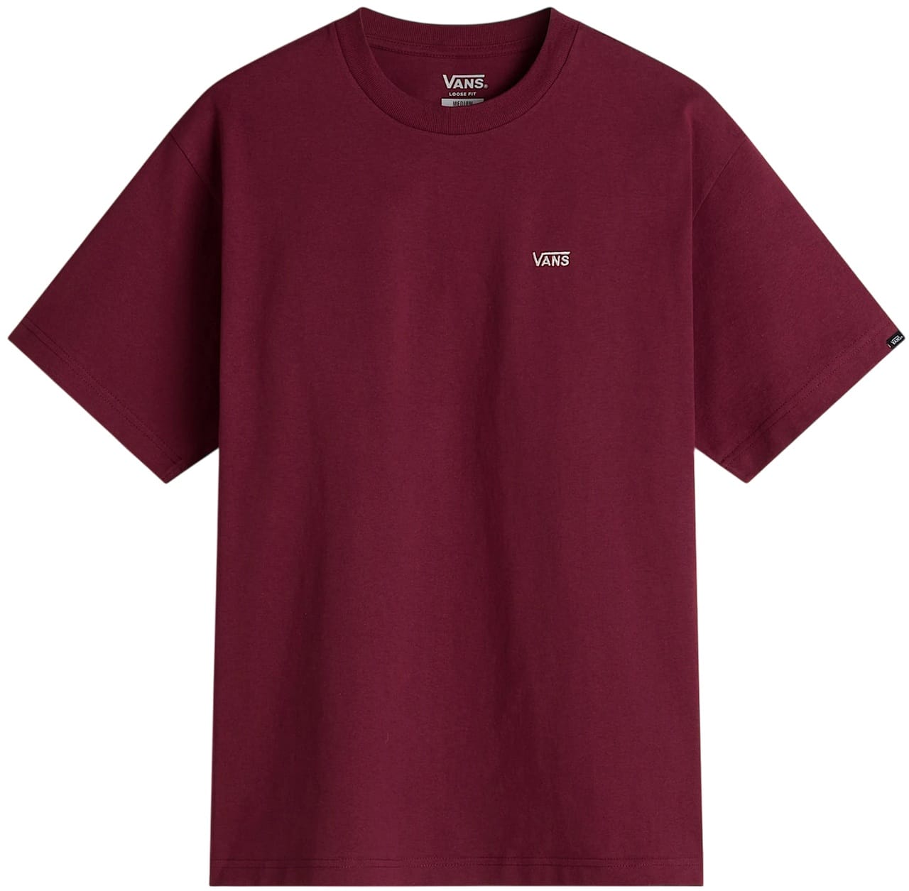 VANS CAMISETA DE MANGA CORTA LEFT CHEST LOGO II LOOSE BURGUNDY FRONT
