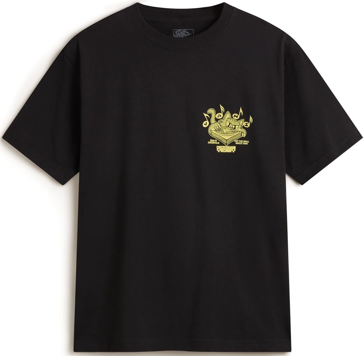 VANS CAMISETA DE MANGA CORTA SCRATCHED RECORDS BLACK FRONTjpg