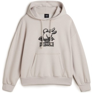VANS SUDADERA DE CAPUCHA DE MUJER DOWN THE RABBIT HOLE RETRO HOODIE TAUPE MIST FRONT