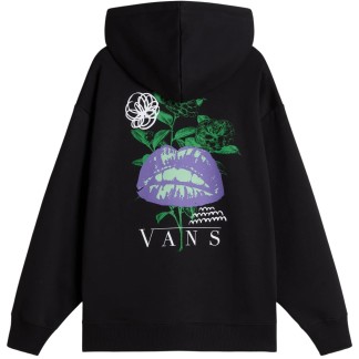 VANS SUDADERA DE CAPUCHA DE MUJER TALK TALK OS HOODIE BLACK BACK