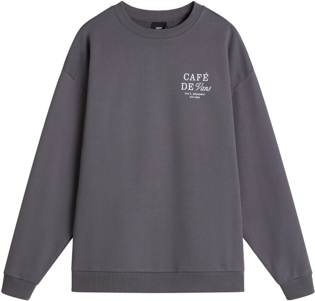 VANS SUDADERA DE MUJER DE CUELLO REDONDO CAFE VANS OS PO ASPHALT FRONT