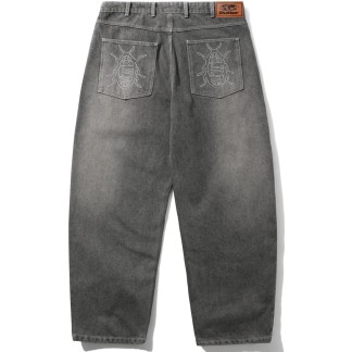 BUTTER GOODS PANTALONES TEJANOS ROACH DENIM JEANS BLACK WASH BACK