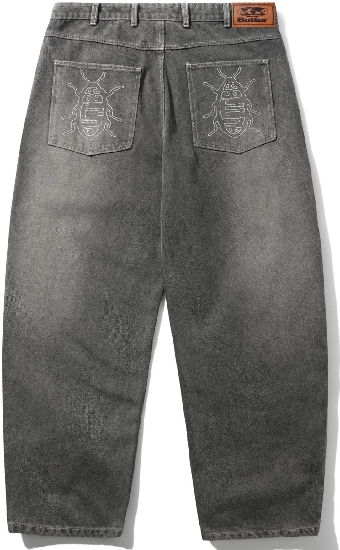 BUTTER GOODS PANTALONES TEJANOS ROACH DENIM JEANS BLACK WASH BACK