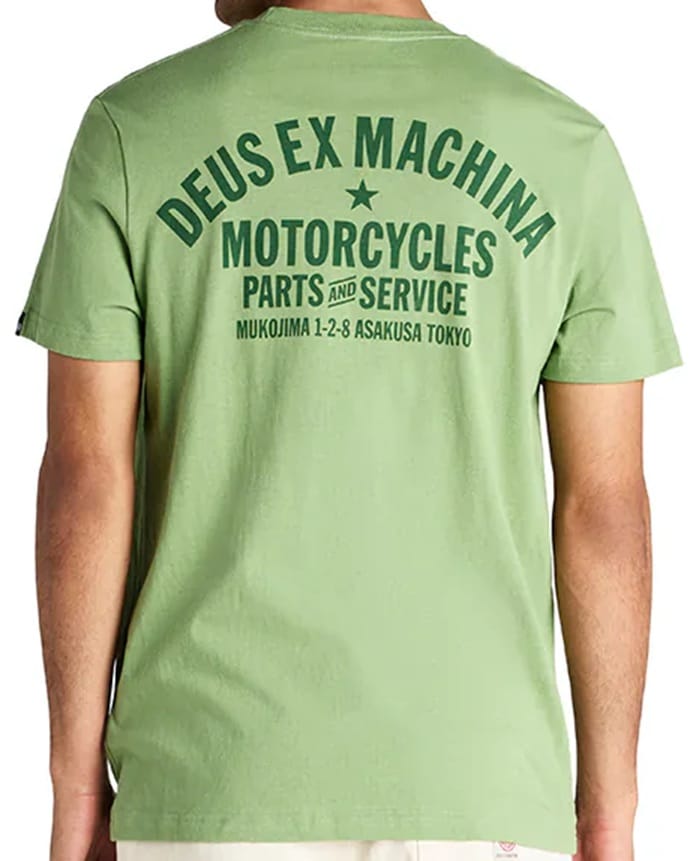 DEUS EX MACHINA CAMISETA MANGA CORTA TOKYO ADDRESS TENDRIL GREEN BACK