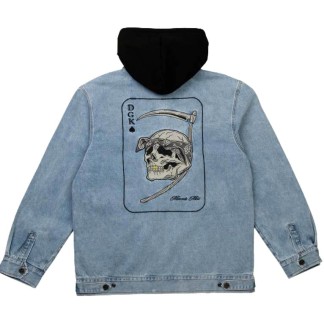 DGK CHAQUETA SPADE DENIM JACKET WASHED INDIGO BACK