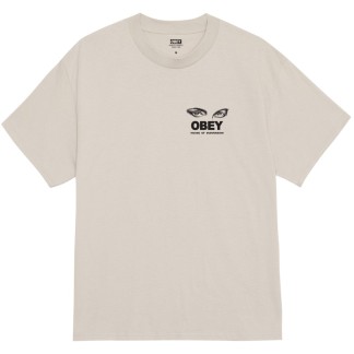 OBEY CAMISETA MANGA CORTA FACE OF SUBVERION SILVER GREY FRONT