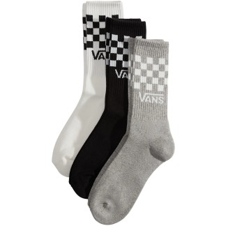 VANS CALCETINES CLASSIC CHECK CREW ROX BLACK WHITE LATERAL IZQUIERDO