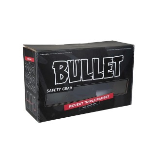 BULLET PROTECCIONES DE SKATE TRIPLE PAD SET REVERT COMBO JUNIOR BLACK CAJA