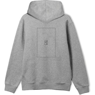 POETIC COLLECTIVE SUDADERA DE CAPUCHA BOX OUTLINE HOODIE HEATHER GREY BACK