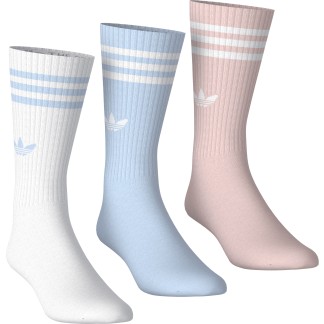 ADIDAS CALCETINES 3S HIGH CR S 3P WHITE CYAN PINK FRONT KQ8931