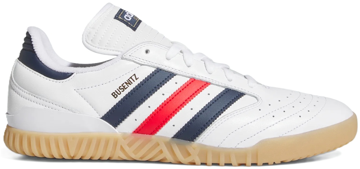 ADIDAS ORIGINALS ZAPATILLAS BUSENITZ INDOOR SUPERIOR WHITE LIGHT GUM LATERAL
